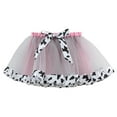 thumbnail image 2 of Fainosmny Gauze Tutu Tulle Skirt For Toddler Girls Birthday Party Tutu Skirt Performance Skirt Bowkot Cute Fashion Cow Stripe Printing Skirt Grey M, 2 of 5