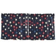thumbnail image 7 of Yayeee Kitchen Curtains Tier Set of 2 Light Filtering 57"x24" Over Sink Window Panels, Red Starry Pattern, 7 of 7