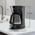 thumbnail image 3 of BLACK+DECKER 12-Cup Programmable Coffeemaker with QuickTouch Controls, Glass Carafe, Auto Shut-Off, Black, CM1110B-1, 3 of 9
