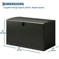 thumbnail image 2 of GloryStar Coffre de Rangement de Patio de 120 Gallons Est Conçu pour Être Imperméable et durable, Offrant un Vaste Espace pour Ranger les Accessoires d'Extérieur Tout en les Protégeant des Éléments sur Votre Patio Ou Terrasse, 2 of 8