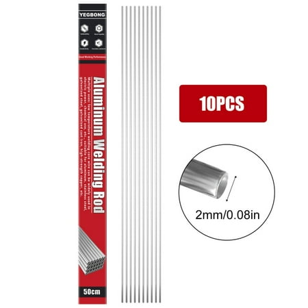 

Brazing Rods Aluminum Low Temperature Aluminum Welding Rods for Electric Power Drill Tap Polish and Paint 10PCS