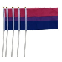 50 Pcs Hand Waving Flag Transgender Peace Flag Gay Pride Hand Waving Flag Banner Mini Stick Flag Club School Festival Business Party Decoration