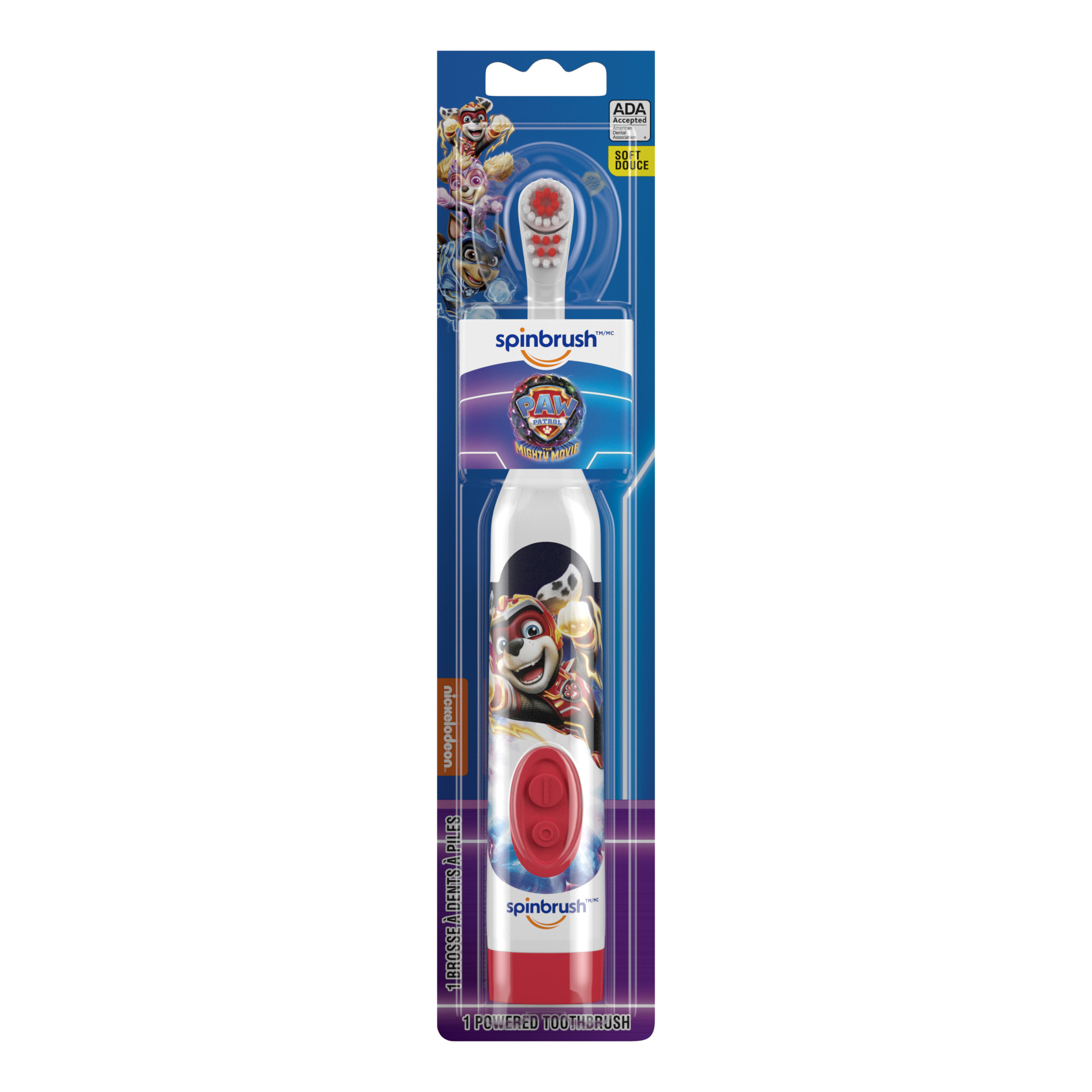 PAW Patrol Spinbrush Kids Battery-Powered Toothbrush, Soft Bristles, Ages 3+, Character May Vary - image 5 of 8