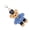 Blue, variant on Charming Polices Theme Bear Keychain Portable Policeman Bear Keyrings Compact Plush Bear Pendant Key Chain Accessory