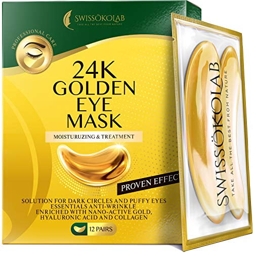 Under Eye Patches For Puffy Eyes 24k Gold Eye Mask For Dark Circles And Puffiness Collagen Eye