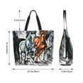 thumbnail image 5 of Yiaed Four Running Horses Print Handbag for Women Tote Purse Shoulder Bag Large Fashion Hobo Purse Handbag Shopping Tote, 5 of 5