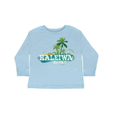 

Inktastic Haleiwa Hawaii Vacation Gift Toddler Boy or Toddler Girl Long Sleeve T-Shirt
