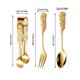 thumbnail image 3 of Juego de Cucharas y Tenedores de Acero Inoxidable con Forma de Rosa para Hielo, con Diseño Vintage, para Café, Postre y Café., 3 of 5