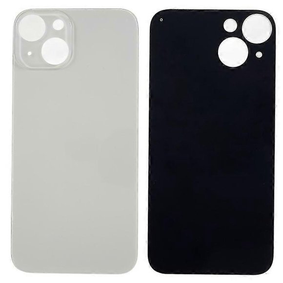 Compatible For iPhone 14 Battery Housing Cover Repair Part (Big Hole) White