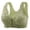 Green, variant on Women's Ice Silk Front Closure Bra, Seamless Fixed Cup Bralette, Back Comfort Bras for Seniors & Plus Size Green L