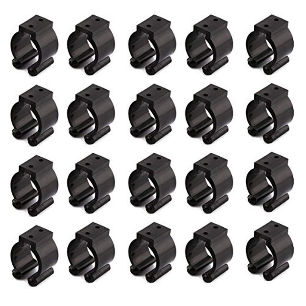 Mayitr 20 Pcs Fishing Pole Rod Holder Clips Rubber Black NEW Walmart