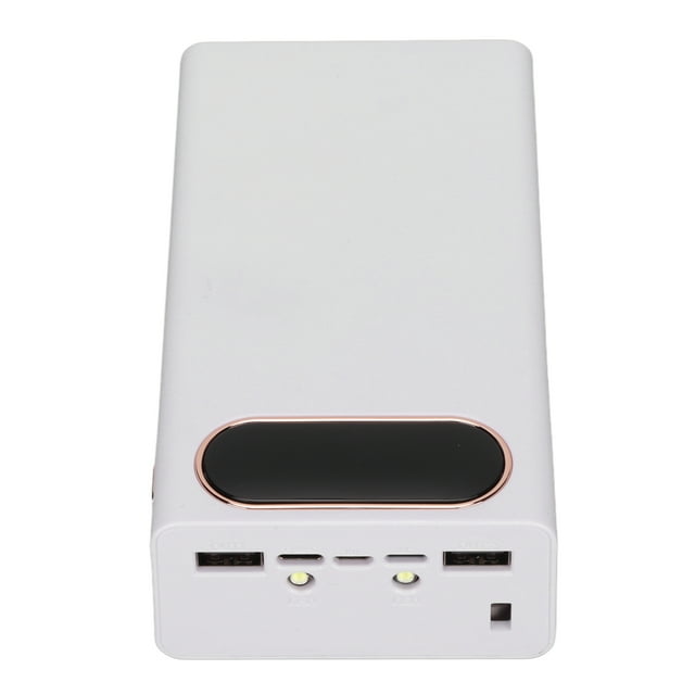 DIY Power Charger Case, Plug And Play Reusable Input Output Battery Charger LCD Screen Multi Usages For Mobile Phone Black,White