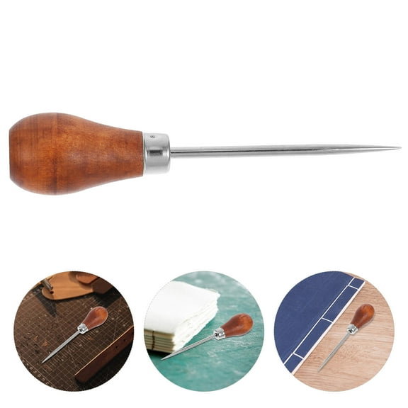 Raindrops MLINS Book Binding Tools Awl Work 11.90X2.50X2.50CM Brown