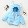 thumbnail image 3 of Fshinging Boys And Girls Fashion Waterproof Hooded Jackets Winter Cute Cartoon Print Kawaii Ears Down Coats, 3 of 3