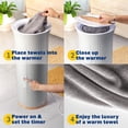 thumbnail image 6 of LiveFine Bucket Style 40" x 70" Towel Warmer for Oversized Bath Sheets, Gray, 6 of 9