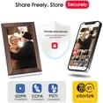 thumbnail image 6 of Digital Picture Frame, 10.1 inch Frameo Digital Frame WiFi, 1280 * 800 IPS  Touchscreen, 32GB Storage,  Share Pictures Video,  Photo Frame , Gifts for Mom, Grandma, Woodgrain, 6 of 6