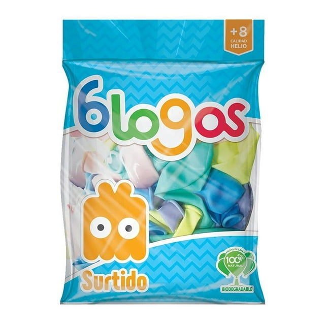 Globos Blogos Número 9 Multicolor Pastel con 50 Piezas 56781