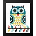 thumbnail image 2 of Mullan, Michael 20x24 Black Modern Framed Museum Art Print Titled - Folk Lodge Owl V2 Teal, 2 of 5