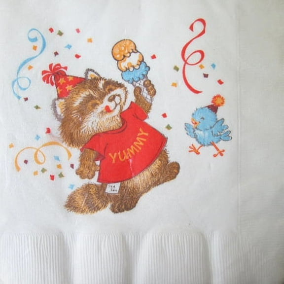 Shirt Tales 'Rick Raccoon' Vintage Lunch Napkins (16ct)