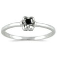 thumbnail image 1 of SZUL Women's .05 Carat TW Black Diamond Flower Promise Ring in 10K White Gold, 1 of 3