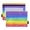Watercolor Rainbow Colors, variant on 2 Pack Flip Folders with Clear PVC Window Binder Pouches 3-Ring Binder Organizer for Office & Home Pink Glitter Background