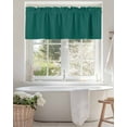 thumbnail image 4 of Aventurine Valances for Windows Emerald Green Solid Color Valance Rod Pocket Light Filtering Short Window Treatments Curtains for Kitchen Bathroom Living Room Bedroom, 1 Panel, 60 x 18 Inch, 4 of 7