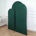 thumbnail image 4 of BalsaCircle 3 Fitted Hunter Green Matte Spandex Round Top Wedding Arch Backdrop Stand Covers Set Party, 4 of 8