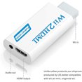 thumbnail image 2 of Upgraded Version Wii to HDMI Converter + High Speed HDMI Cable - Wii2 HDMI 1080P 720P HD Connector with 3.5mm Audio Jack Support All Wii Display Modes, Compatible with Full HD Devices White, 2 of 9
