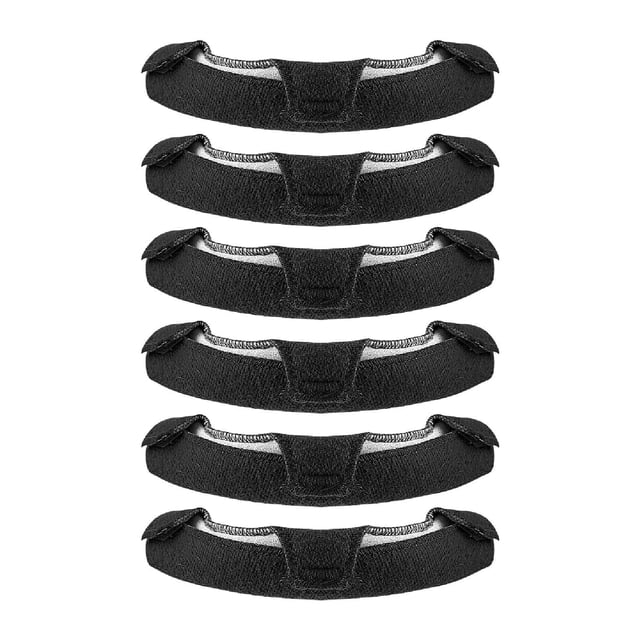 6 bandas de sudor para casco, reutilizables, portátiles y cómodas. Negro