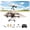 2 Batteries, variant on Rc Paper Airplane Kit with Gyro Stabilizer, DIY Electric Remote Control Plane with Dual Propellers, Lightweight Foldable Micro Fixed Wing Drone for Hobbyists and Beginner Flyers (3 Batteries)