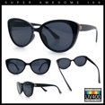 thumbnail image 2 of Women Chic Mod Oversized Cat Eye Designer Fashion Sunglasses All Black, 2 of 7