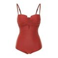 thumbnail image 4 of Sngxgn Swimsuits Tummy Control Bathing Suits for Women Swimwear(Red,XL), 4 of 6