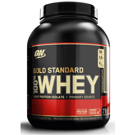 Optimum Nutrition Gold Standard 100% Whey Protein Powder, Extreme Milk Chocolate, 24g Protein, 5