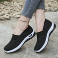 thumbnail image 6 of YOUYEDIAN Womens Orthopedic Shoes Arch Support Golf Shoes Wide Slip on Non Slip Business Casual Shoes Knitted Mesh Stretch Soft 2026 New Orthopedic Shoes (Black), 6 of 7