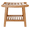 Brown, variant on Bamboo Shower Bench Stool - 2-Tier Storage Shelf - Waterproof Shower Seat for Shaving Legs, Spa Bathroom Shower Seat - Gift For Him Her