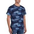 thumbnail image 2 of Vsdgher Starry Sky Print Men's Dry Fit Mesh Athletic Shirts Moisture Wicking Tennis T-Shirt Tops, 2 of 9