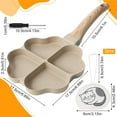 thumbnail image 2 of Topekada Egg Pan Omelette Pan, 4-Cup Nonstick Egg Frying Pan with 2 Wood Pulp Fiber Sponge Cloth , Breakfast Frying Pan Egg Cooker Suitable for Gas Stove & Induction Cookware, Beige Heart Shaped, 2 of 7