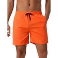 thumbnail image 1 of Pantalones cortos de verano para hombres INSPIRE CHIC para el Día del Padre, con cintura elástica y cordón, pantalones cortos de surf 36 naranja, 1 of 6
