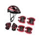 thumbnail image 2 of Casco de bicicleta para niños, casco de ciclismo, casco de patineta con absorción de impactos, casco de patinaje negro rojo, 2 of 9