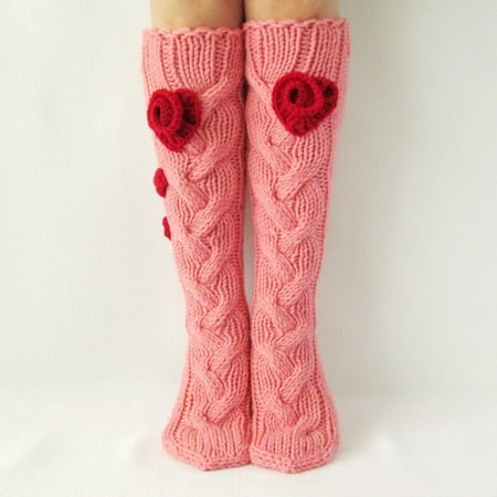 

8 pair Winter Stockings For Womens Cable Knit Extra Long Boot Socks Over Knee Thigh Stocking Leg Warmers Color Random