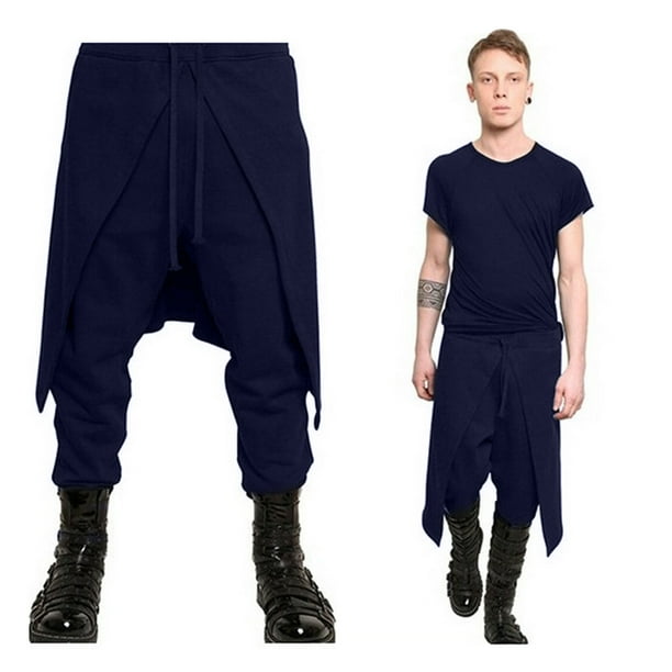Hemiks Hemiks Men S Orgshine Medieval Costume Western Style Spliced Loose Pants Walmart Com Walmart Com