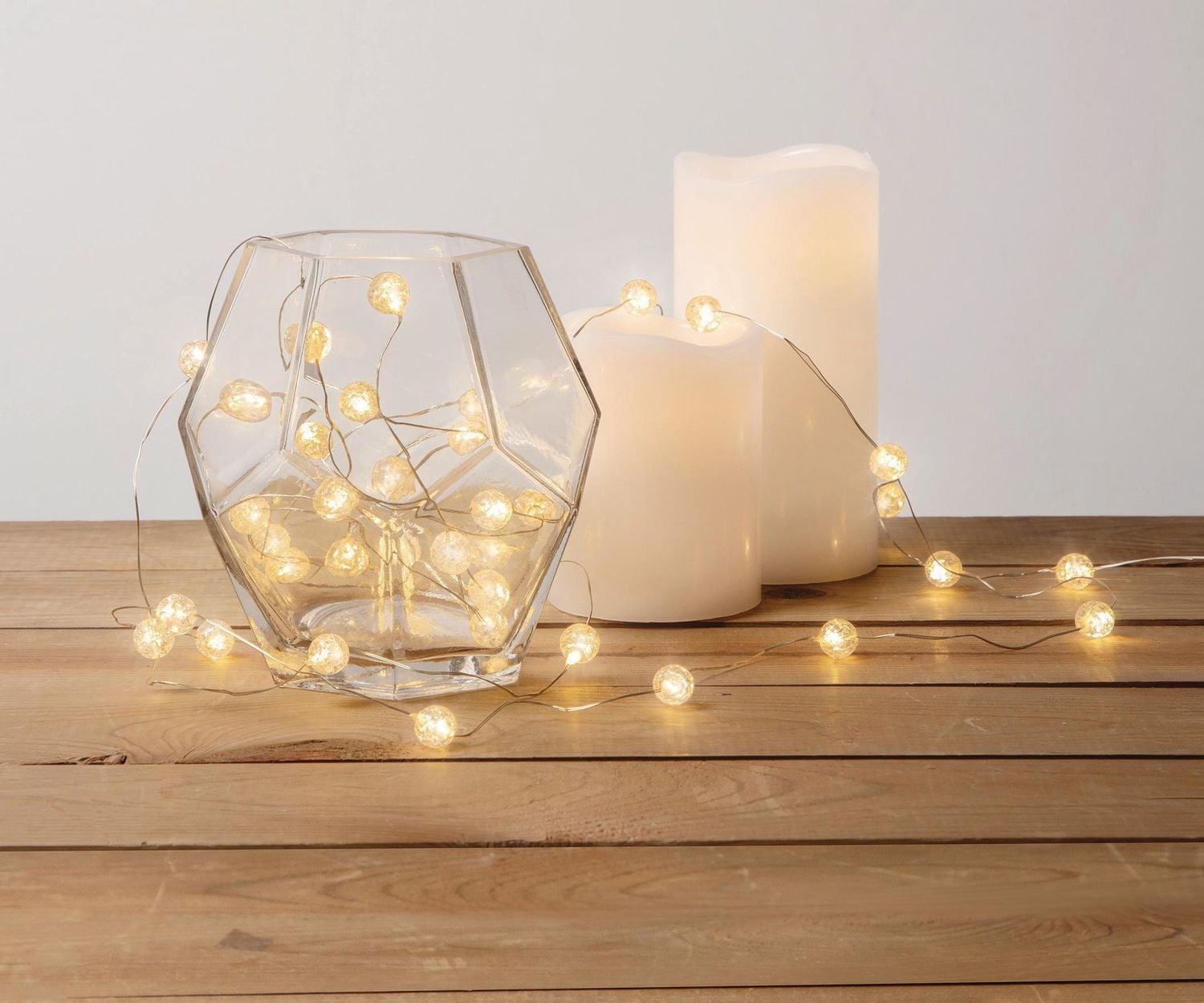 Merkury Innovations Cracked Orbs Silver Wire LED String Lights, Cracked Orbs String Lights
