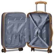Dejuno Legion Hardside 3-Piece Spinner TSA Combination Lock Luggage Set - Navy