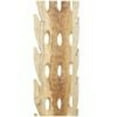 thumbnail image 4 of 7" x 60" Brown Teak Wood Handmade Tall Floor Cutout Post Abstract Sculpture with Live Edge Base, by DecMode, 4 of 9