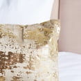thumbnail image 3 of SAFAVIEH Edmee Abstract Pillow, 24" x 24", Beige/Gold, 3 of 5