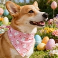 thumbnail image 6 of FeiFu Easter Pet Bandana Triangle Scarf for Dogs Cats Cute Bunny Egg Print Puppy Bib Kerchief for Easter Holiday Party Decor, 6 of 6