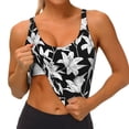 thumbnail image 4 of Lsque Lilies Flowers Printed Women'S Sports Bra, Compression, Moisture Wicking, High-Impact Sports Bra For Women,Supportive sports bra-Medium, 4 of 9
