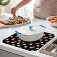 thumbnail image 2 of Pioneer Flower Floral Print Pattern Kitchen Dish Drying Mat 1 Pack, Ultra Absorbent Microfiber Drainer Mat, 16"x18", 2 of 6