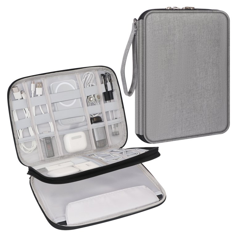 Skycase Electronic Organizer,Large Cable Organizer Travel Bag,All in one  Electronics Accessories Cases for iPad Mini Series,Cables, Chargers