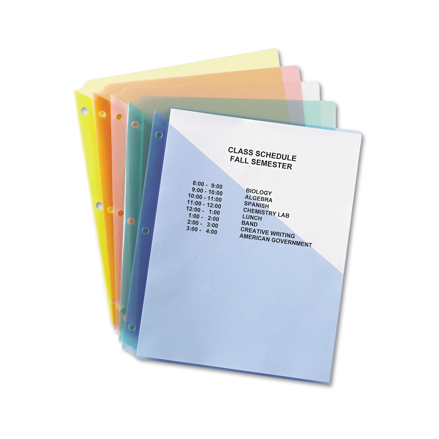 (2 pack) Avery Sheet Protector Pockets, Letter Size, Multicolor, 8.5" x 11",  Pack of 5